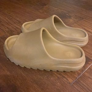 Authentic Yeezy Slides in Ochre color way